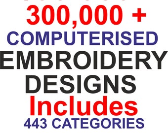 300,000+ Embroidery Designs & FREE Embroidery Conversion Software Embroidery machine designs bundle Melco Brother SWF Barudan Tajima etc