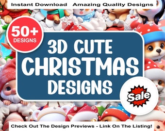 Diseños navideños lindos en 3D Diseños de tazas navideñas en 3D Diseños en 3D Diseños de camisetas en 3D Diseños de sublimación 3D Tazas Diseños de tarjetas navideñas Manualidades