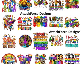 60 Diseños LGBTQ Diseños gay Diseños lesbianas Diseños LGBT Diseños del orgullo gay Diseños del día del orgullo Diseños de camisetas gay Diseños DTF gay Queer Png