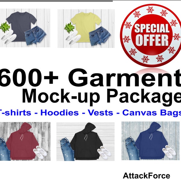 600+ Blank Garment Mock-up Images - Blank T-shirt Mock-ups Sweatshirt Mock-ups Vest Mock-ups Tote Bag Mock-ups