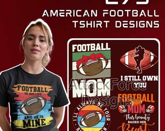 Más de 275 diseños de camisetas de fútbol americano en paquete Diseños DTF diseños de sublimación diseños de camisetas a granel diseños de sublimación a granel diseños PNG