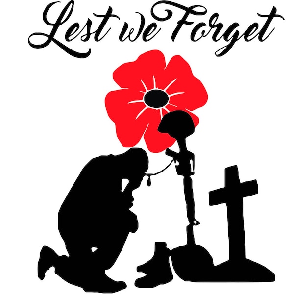 Lest We Forget - Remembrance Day Poppy RBL Remembrance Poppy Badge Images in PNG & SVG soldier design poppy design veterans day designs pod