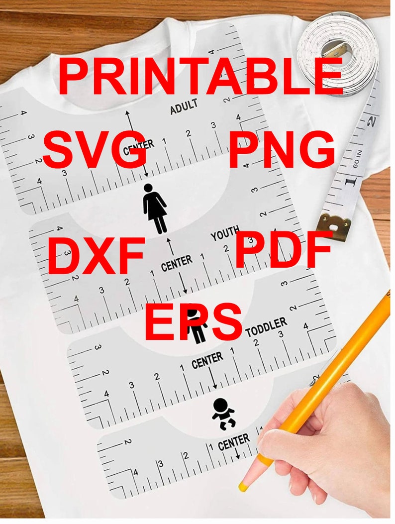 5 Pack Printable T-shirt Alignment Tool T-shirt Printing Alignment Tool ...