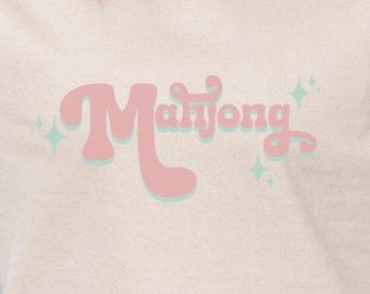 Sudadera unisex de talla adulta con diseño de mahjong estilo retro
