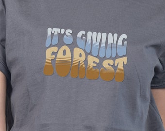 It's Giving Forest gift, Science teacher shirt for him or her, Zennial Scientist Gift, Chemistry tshirt, Gen Z biologist, Hiking shirt