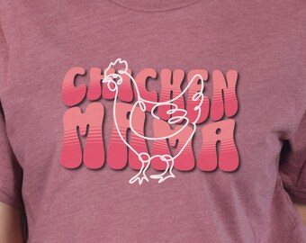 Huhn Mama Shirt: Retro Bauernhof Tee, Geschenk Huhn Liebhaber