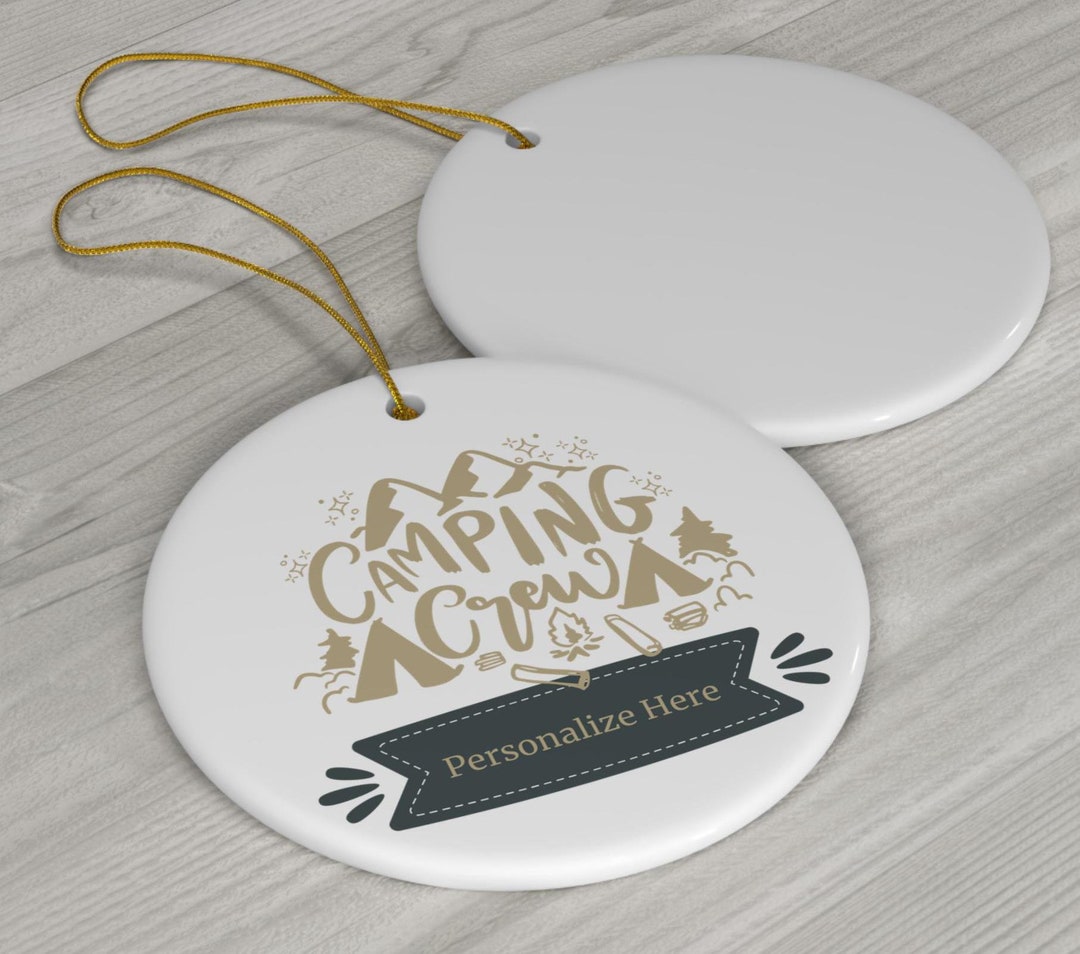 Personalized Camping Ornament, Christmas Camping Ornament, Custom
