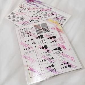 Boho Halloween & Basic Shapes - Nail Art Practice Sheet * DIGITAL DOWNLOAD BUNDLE *
