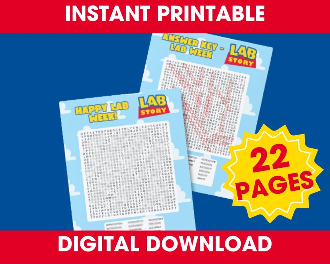 Word Search - LAB STORY: to Infinity & Beyond for Our Patients - Lab ...