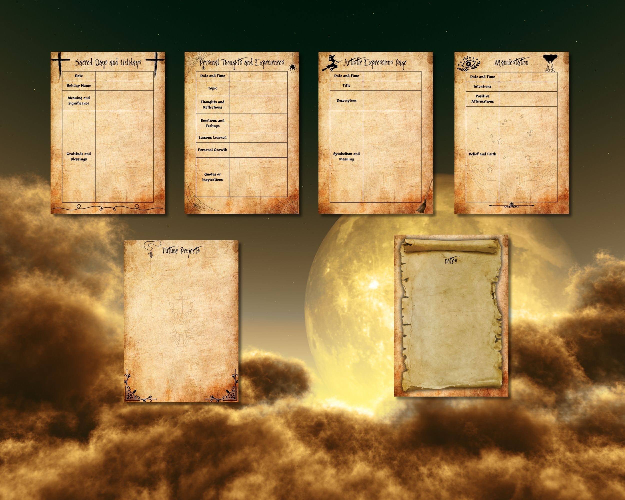 Shadow Work Journal Printable Digital Magical Pages Book of Shadows Shadow Work Journal Printable Digital Magical Pages Book of Shadows