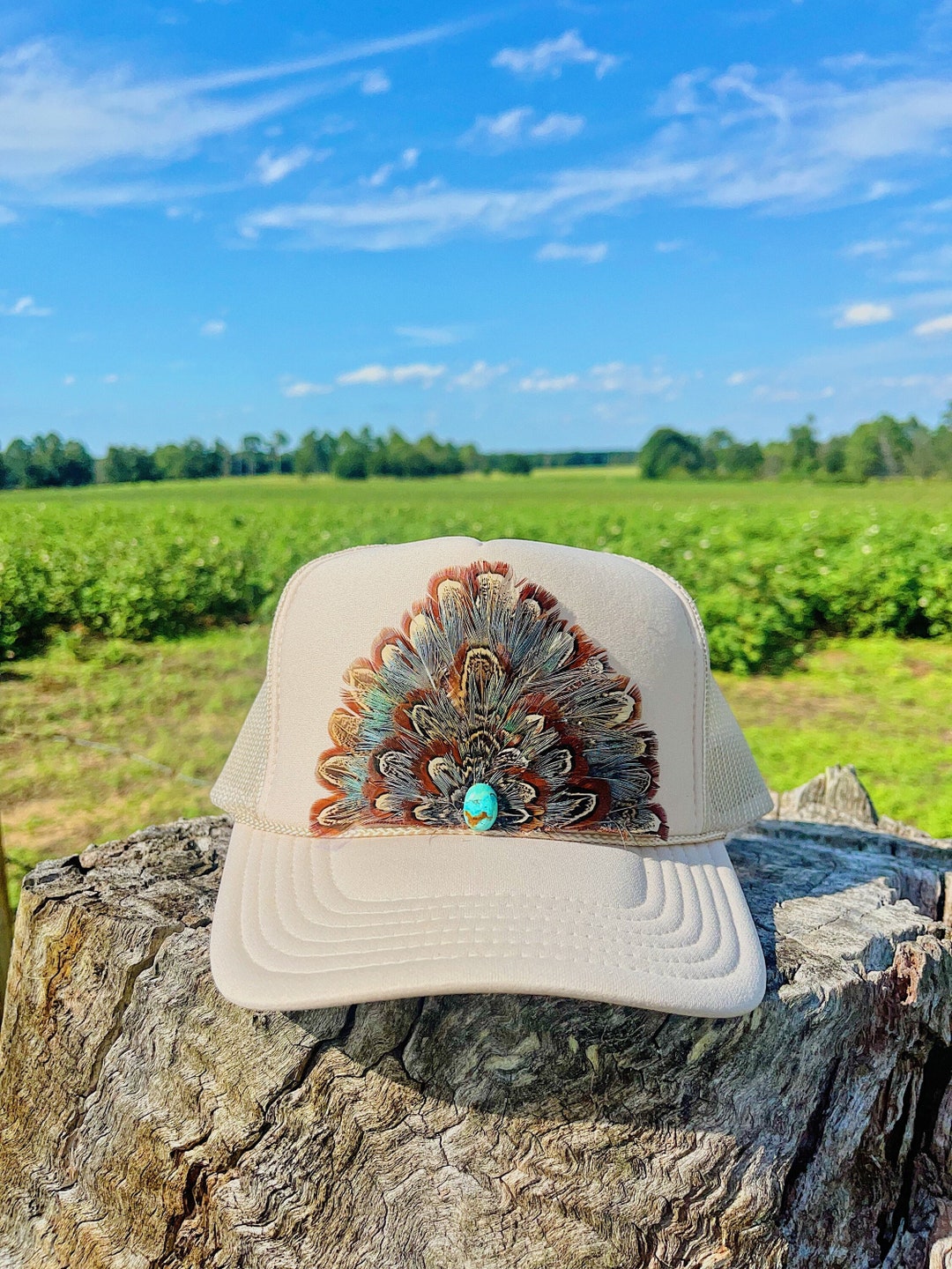 Feather Trucker Hat Etsy