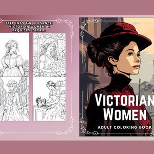 Victorian Women: Adult Coloring Book (DIGITAL DOWNLOAD) 29 Pages