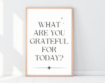 Gratitude Mindfulness-poster: inspirerende meditatiekunst (digitale download)