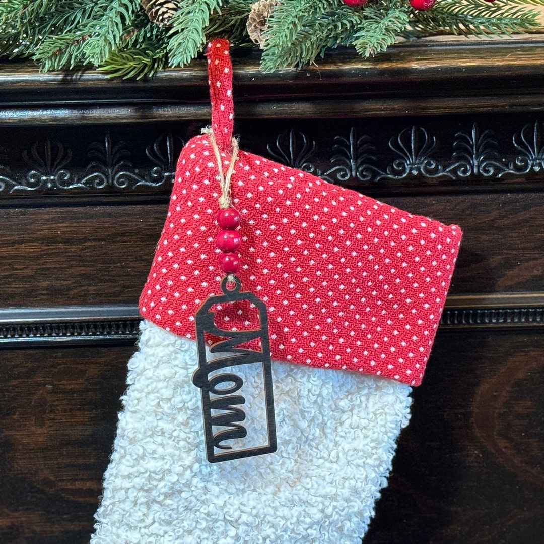 Stocking Tag Personalized Christmas Tags Christmas Stocking Etsy