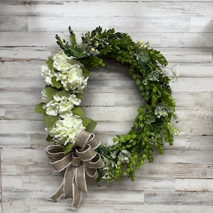 Hydrangea Grapevine Wreath