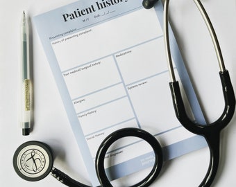 Patient history notepad