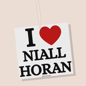 I <3 Niall Horan Car Air Freshener | Custom Air Freshener | Scented Freshiee | Custom Car Freshener | celebrity | Meme |
