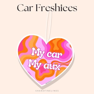 My Car My Aux Car Air Freshener | Custom Air Freshener | Scented Freshiee | Custom Car Freshener | Meme