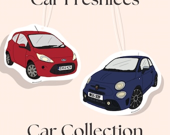 Ambientador de coche personalizado dibujado a mano / Ambientador personalizado / Ambientador perfumado / Ambientador de coche personalizado / Ilustración de coche / Ilustración