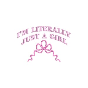 Borduurontwerp met flirtstrik: girly stitch-bestand (PES DST) (digitaal bestand)