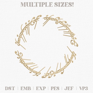 Disegno per ricamo in caratteri elfici da scaricare digitalmente