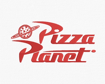 Pizza Planet Embroidery Design for Hoodies, T-Shirts (Digital Download)