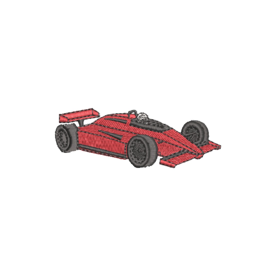 F1 Race Car Embroidery Design Etsy