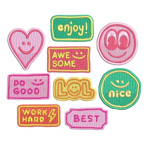 Feel Good volledige collectie borduurontwerpbestanden Patches Badges