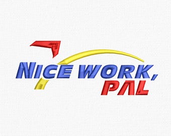 Buen trabajo, amigo. Diseño de bordado Disney Soarin
