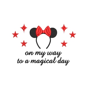 Bordado Mágico do Dia Disney World, Design de Bordado, Download Instantâneo