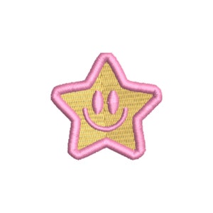 Smiley Star Emoji Embroidery Badge Patch For Bags Hoodies T Shirts