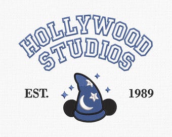 Diseño de bordado de Hollywood Studios. Descarga instantánea.
