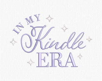 Kindle-eran broderifil, bokklubbsdesign (digital nedladdning)