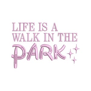 Magic Enchanted Parks World Embroidery Designs Instant Embroidery Download Walk in the Park