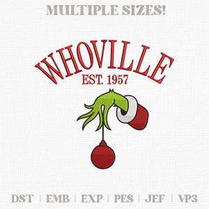 Whoville Christmas Embroidery Design (Digital Download)