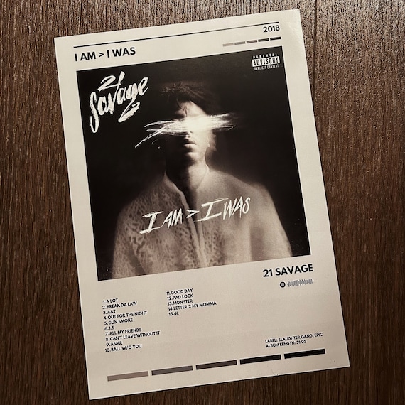 【額縁付き】 21savage I AM > I WAS A2ポスター Amazon.co.jp: BICHI 21 Savage ポスター I Am I was アルバム