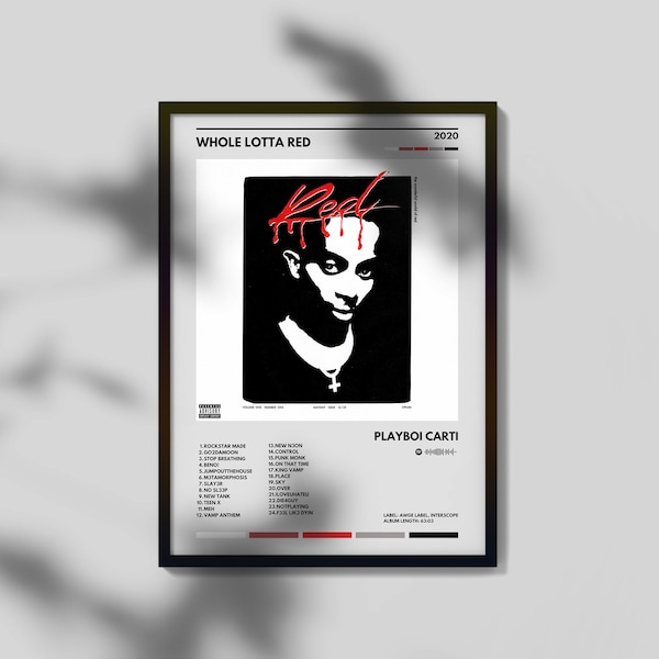 Playboi Carti Whole Lotta Red Album Poster