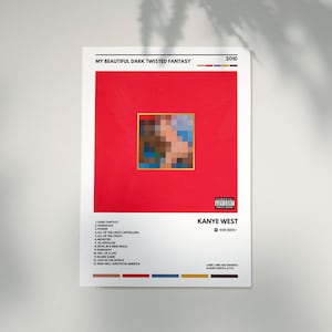 Kanye West My Wunderschönes Dark Twisted Fantasy Album Poster