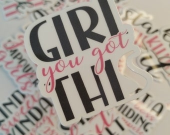 Sticker bundle "Girl you got this"