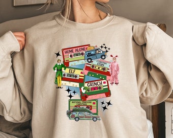 Nostalgic Christmas Movie T-Shirt, Christmas Movies Shirt, Holiday Spirit Shirt, Cute Christmas T-Shirt, Christmas Shirt