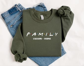 Custom Name Sweatshirt, Matching Family Sweater, Personalizable Sweatshirt, Matching Custom, Custom Family, Matching Hoodie, Kids Sweater