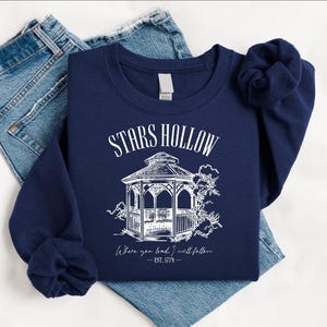 Stars Hollow Hoodie, Vintage Sweatshirt, Nostalgia Sweater, Gift for Her, Cute Fall Hoodie, Autumn Sweatshirt, TV Show Fans, Fall Sweater image 5