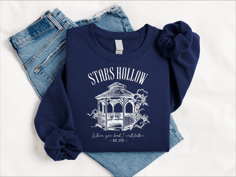 Stars Hollow Hoodie, Vintage Sweatshirt, Nostalgia Sweater, Gift for Her, Cute Fall Hoodie, Autumn Sweatshirt, TV Show Fans, Fall Sweater image 5