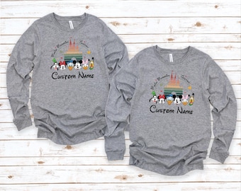 Custom Disney Long Sleeve, Matching Disneyland Shirt, Personalizable Long Sleeve, Matching Custom, Matching Long Sleeve, Family Disney Trip