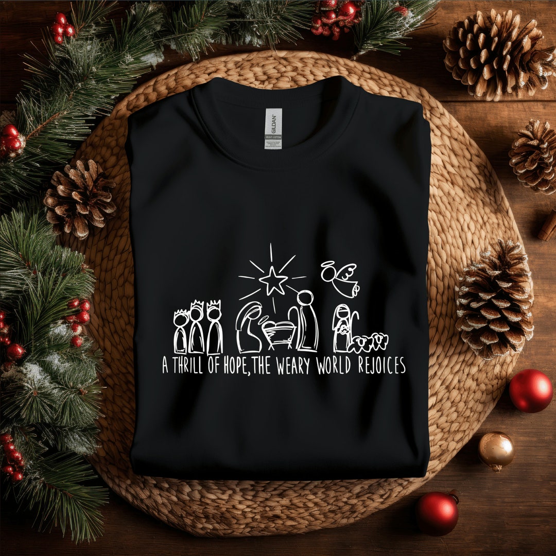 Christian Christmas Shirt, Nativity Scene Shirt, Christmas Nativity