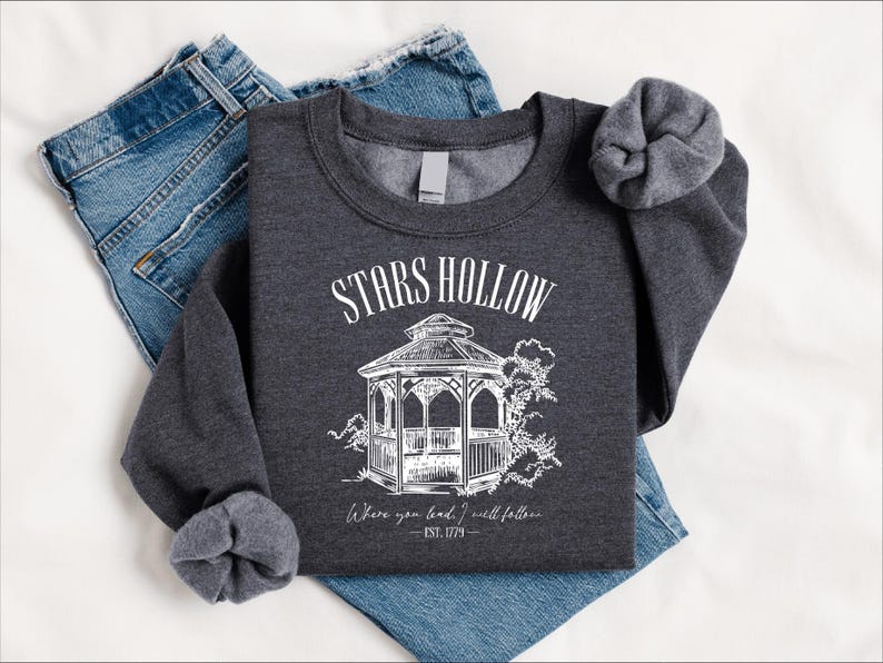 Stars Hollow Hoodie, Vintage Sweatshirt, Nostalgia Sweater, Gift for Her, Cute Fall Hoodie, Autumn Sweatshirt, TV Show Fans, Fall Sweater image 4