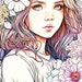 Realistic Face Premium Coloring Page Printable Adult Women - Etsy