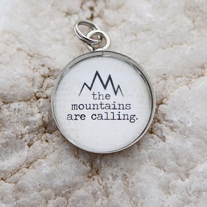 Mountain Charm, Wanderlust Charm, The Mountains Are Calling, Mountain Jewelry, Mountain Pendant