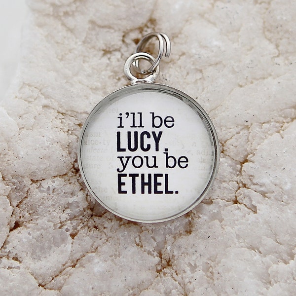 Lucy and Ethel Gift, Friend Charm Necklace, Best Friend Gifts, Friendship Jewelry, Friend Gift, Gift for BFF, Friend Charm