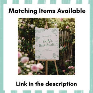 Editable Green Bachelorette Weekend Itinerary Printable or Digital Hen Do Itinerary Hand Drawn Girls Trip Itinerary Template image 7